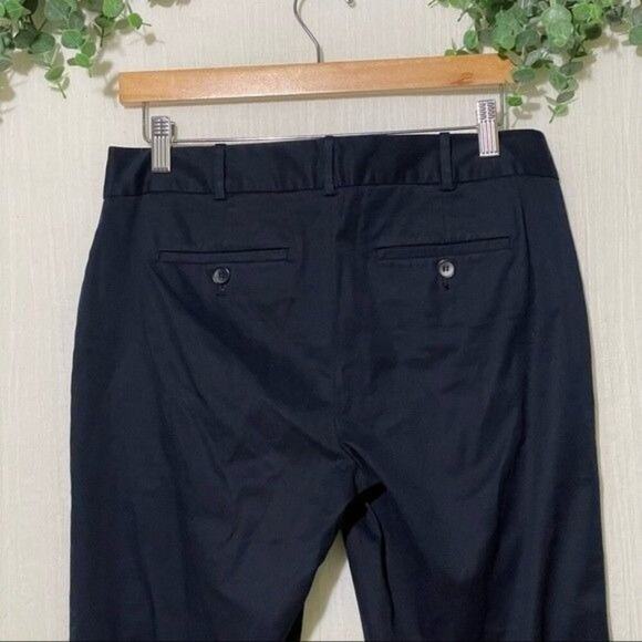Talbots Pants Women's Size 4 Signature Flat Front Stretch Cropped Navy - Picture 6 of 9